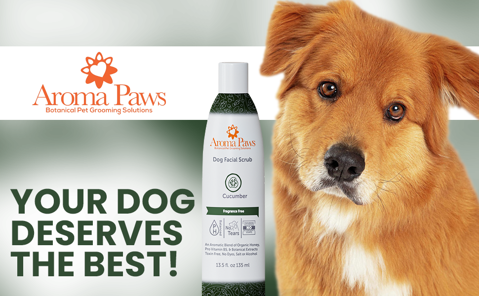 Aroma Paws Dogs Facial Scrub NonToxic Tearless Dog Face