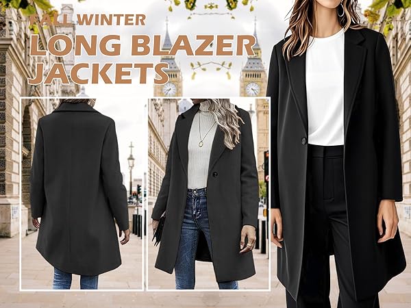 Amazon.com: IDEALSANXUN Wool Coats for Women 2025 Peacoat