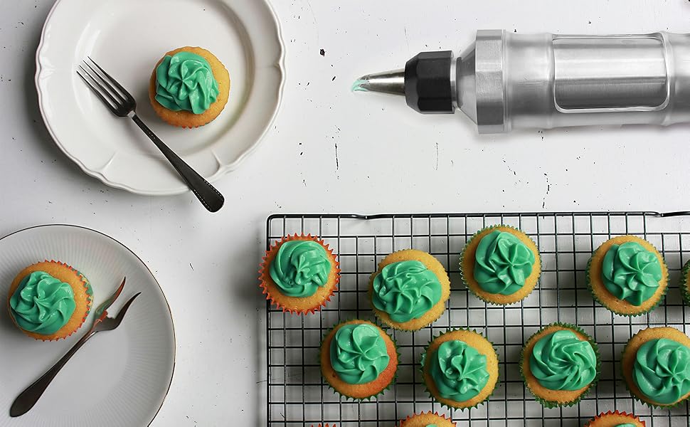 Icing Decoration Gun Set, Stainless Steel Cake Decorating