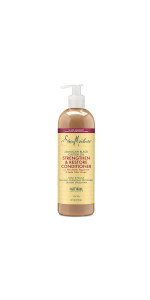 Bottle of Black Castor Oil Leave-in Conditioner.