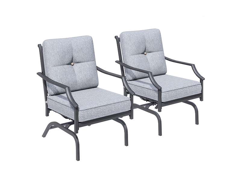 Amazon.com: Top Space Rocking Patio Chairs Outdoor Metal Furniture ...