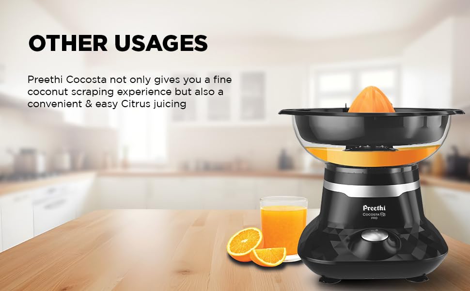 coconut scraping, grating, coconut scraper, juicer, cocosta