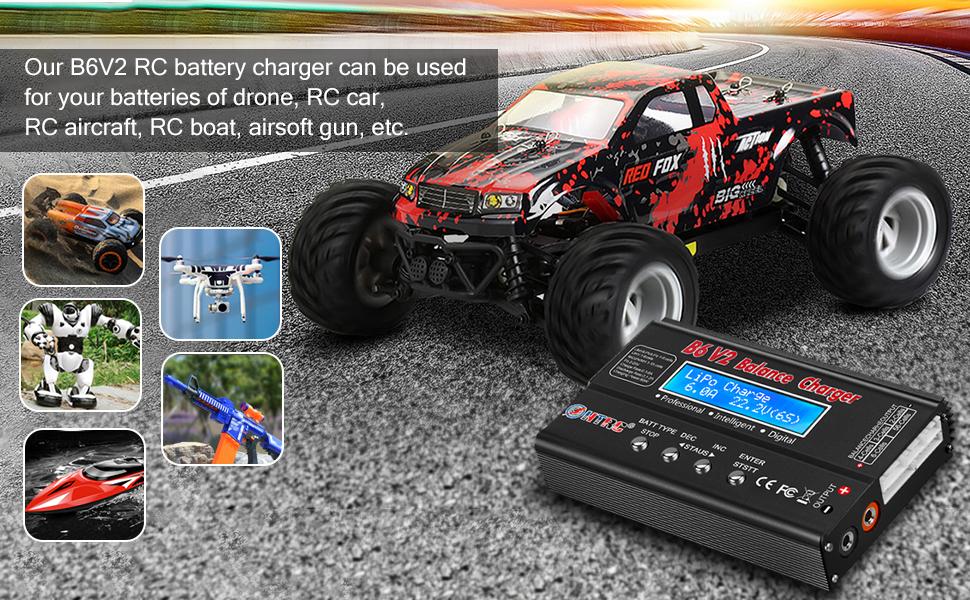 LiPo Battery Charger Fast Balance RC Car Charger Discharger for 1S6S LiPo/LiFe