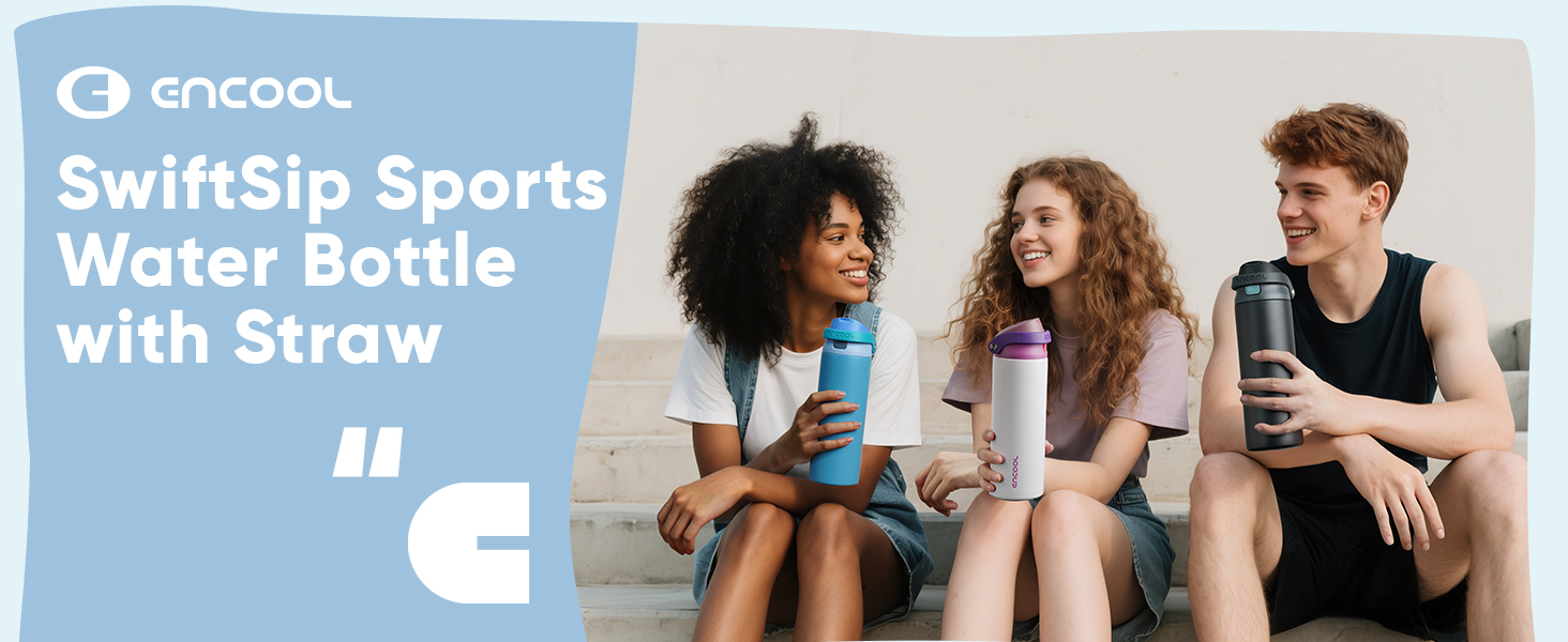 water bottle with straw