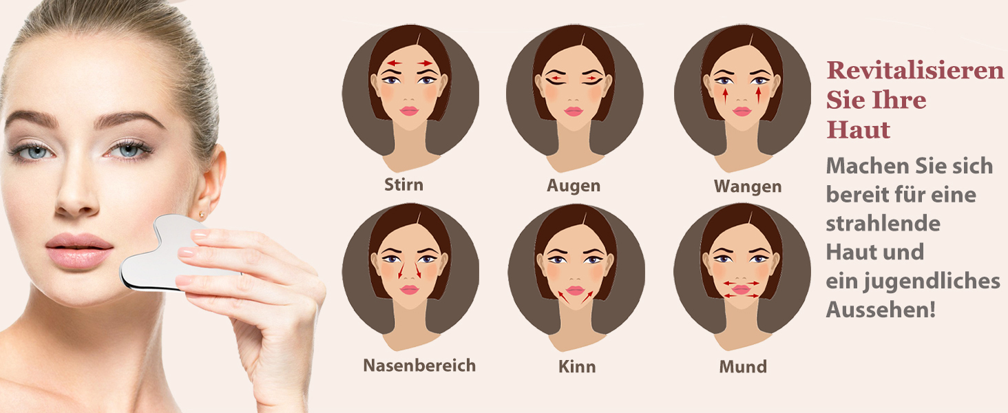 gua sha guasha gua sha edelstahl gesichtsmassage gua sha stein gesichtsmassagegerät