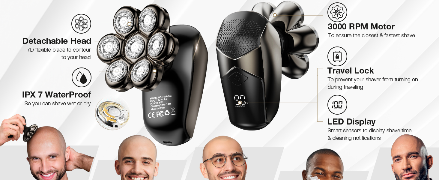Detachable Head Shavers