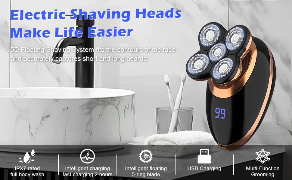 5 in 1 Men's Floating Razor