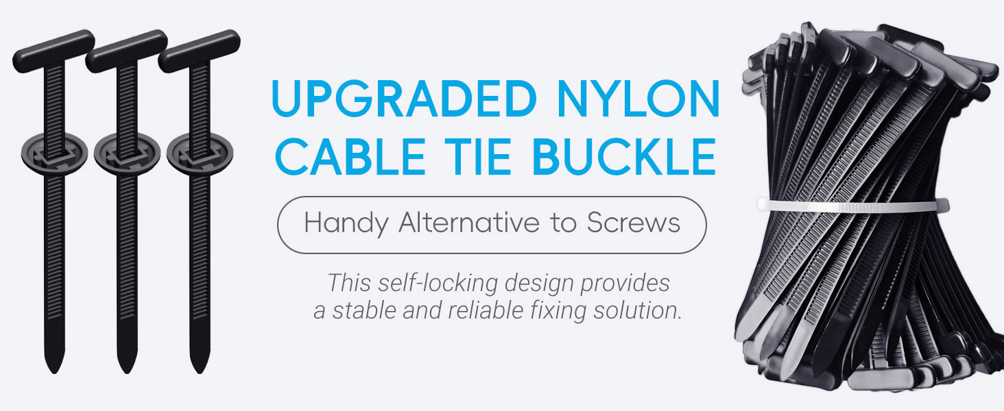 Upgraded Nylon Cable Tie Buckle