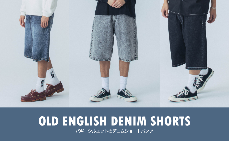 新品　XLARGE ENGLISH DENIM SHORTS エクストララージ XLARGE エクストララージ OLD ENGLISH DENIM SHORTS デニム