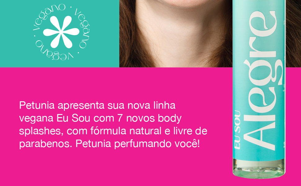body splash vegano natural petunia eu sou alegre livre de parabenos