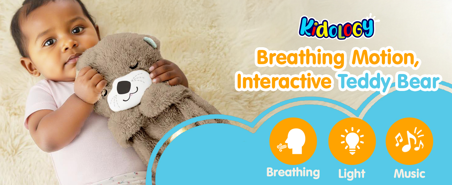 interactive baby toy : Breathing Motion Interactive Teddy Bear
