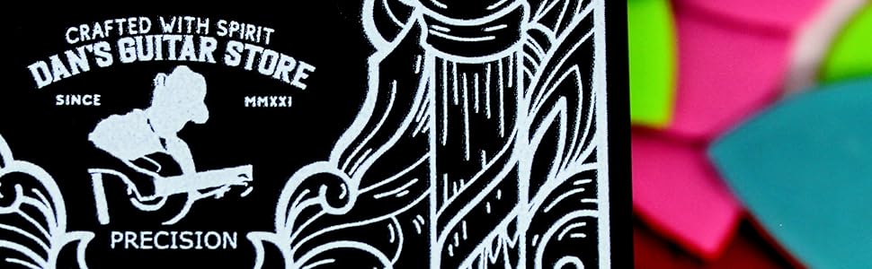 Dan&#39;s Guitar Store - Precision Pick - Starter Pack Pack, Tin and Pick-holder - 10-pack Grippy ...