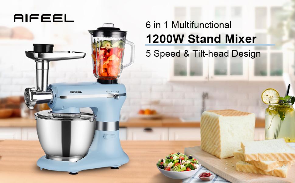 Aifeel Kitchen Mixers 1200W Multifunction Electric Stand Mixer with