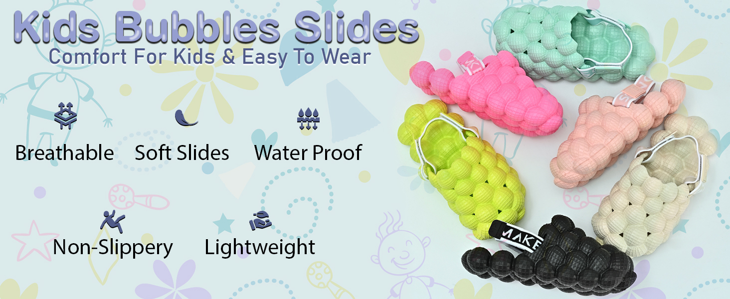 Edmallu Bubble Slides For Kids With Charms NonSlip