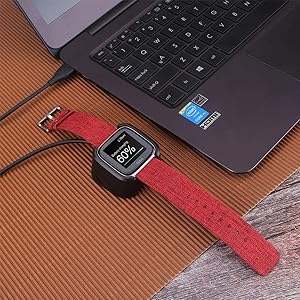 SPN-BFC Zitel Charger Dock Cable Compatible with Fitbit Versa (Not for Versa 2) - Black