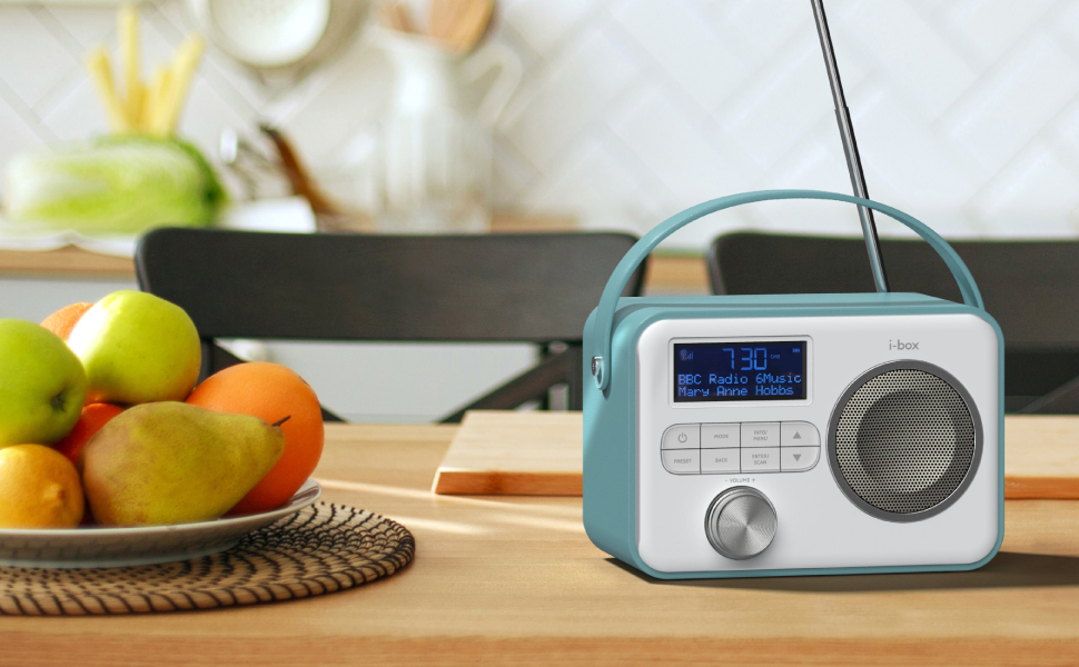 DAB/DAB+/FM Radio with Bluetooth, Mains and Battery Powered Portable