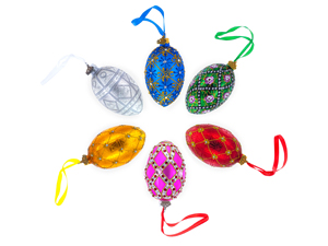 Egg Shape Christmas Ornaments