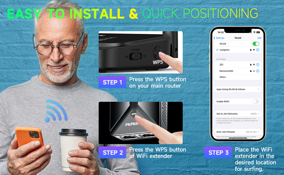 2023 New 4X Faster WiFi Extender Signal Booster for Home
