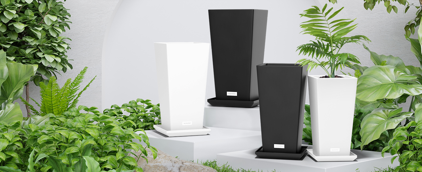 Elevens Outdoor Planter Larger Flower Pots Indoor Taper