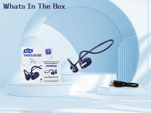BANIGIPA Kids Headphones Open Ear Headphones Bluetooth 5.4 Headset w/Mic for School Protect Hearing