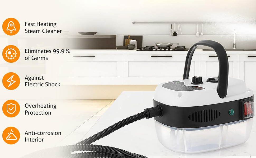 Portable Handheld Steam Cleaner, 2500W Steam Cleaner High Temperature