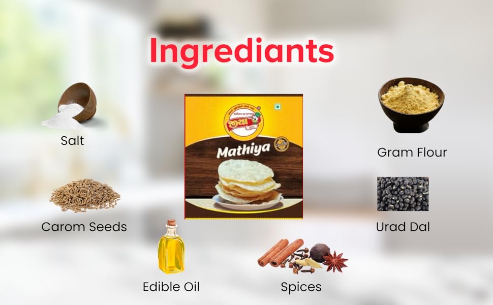 Mathiya Traditional Indian Crispy Snack, Authentic Gujarati Style Crunchy and Spicy Delicacy