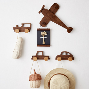 kids wood coat rack wall mount
