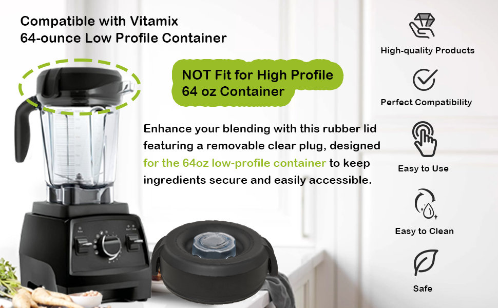 Blender Lid Replacement Compatible with vitamix 64 Oz Container