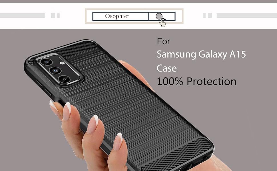 Osophter for Samsung Galaxy A15 5G Case with 2pcs Screen Protector ShockAbsorption