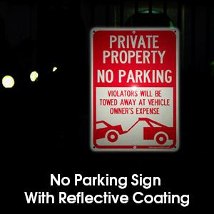 Private Property No Parking - Violators Will Be Towed Away at Vehicle Owner's Expense Sign