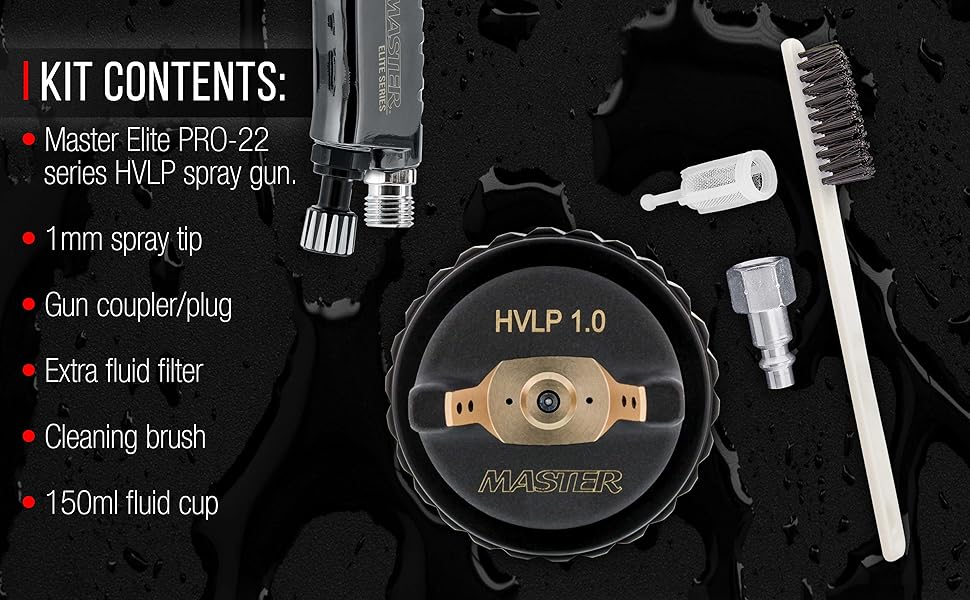 0.8mm Needle, Fluid Nozzle & Air Cap Set Only, Master Elite
