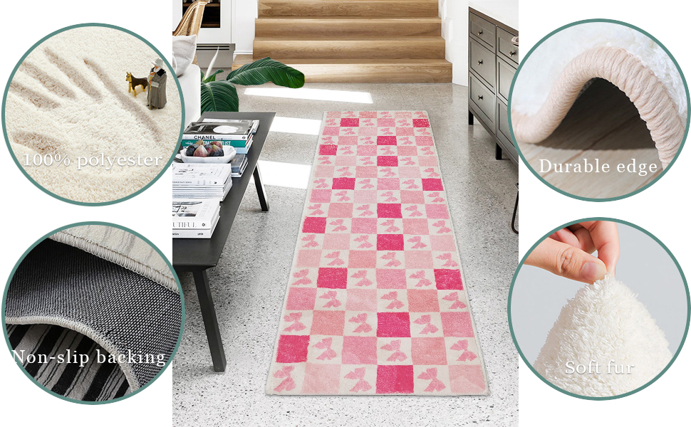 Absorbent Non Slip Bathroom Mat Soft Plush 