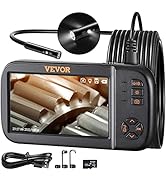 VEVOR Borescope Triple Lens Endoscope Camera with Light, 4.5