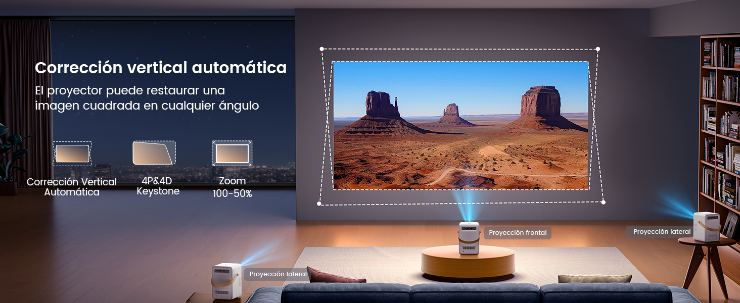 Mini Proyector Portatil【Batería Incorporada & Android TV】, Proyector