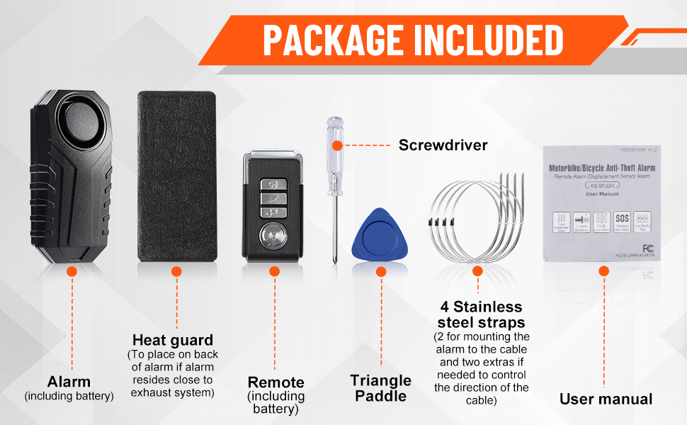 SPARKWHIZ Catalytic Converter Alarm, 113dB Super Loud