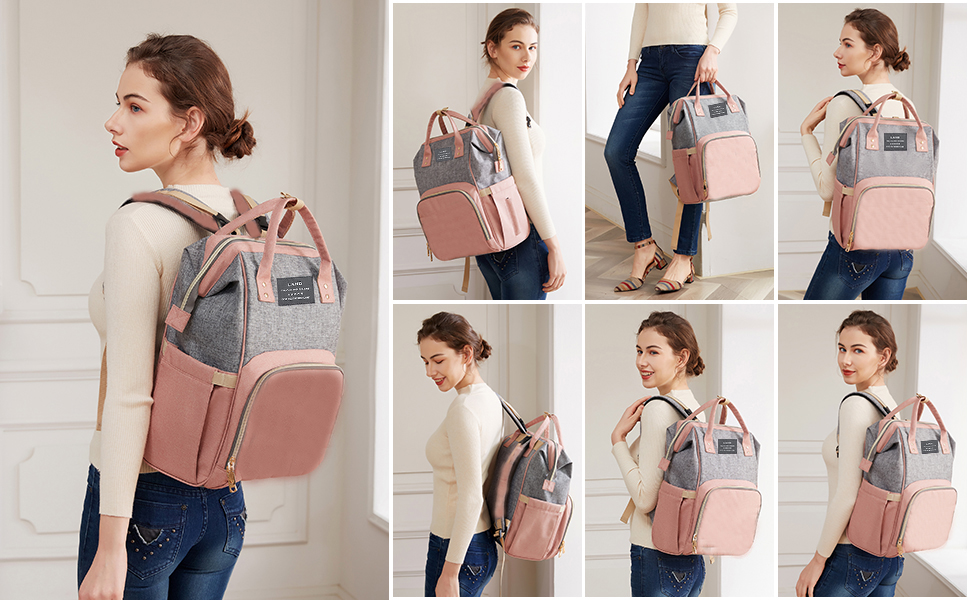 ANWTOTU Baby Diaper Bag Backpack, Diaper Bag with Changing