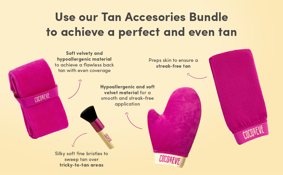 Coco & Eve Self Tanning Applicators for Flawless Streak