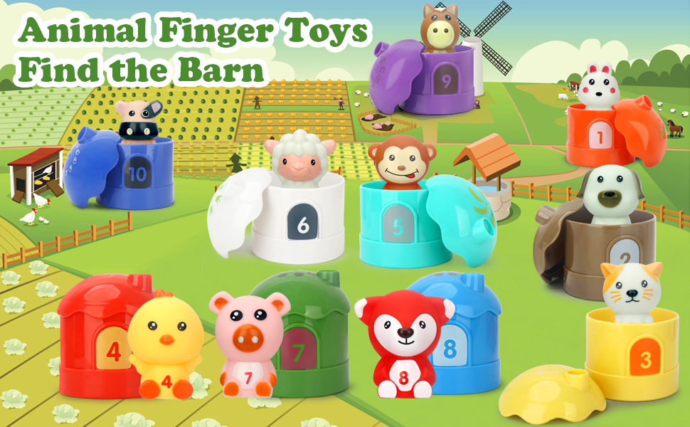 Montessori Learning Toys for 1,2,3 Year Old 20Pcs Farm