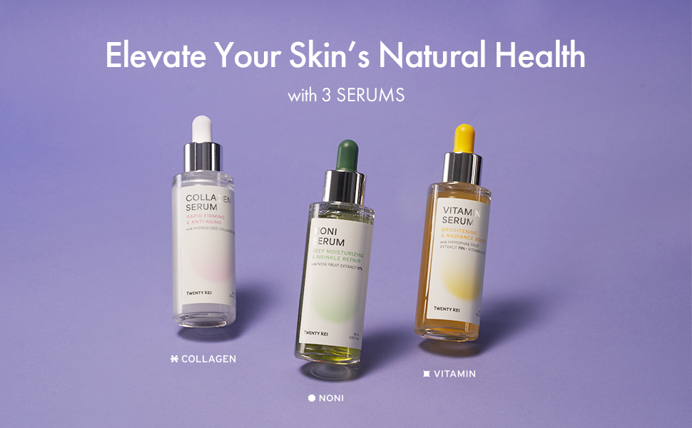 Amazon.com: TWENTY KEI 膠原蛋白精華液,可快速緊緻- 水解膠原