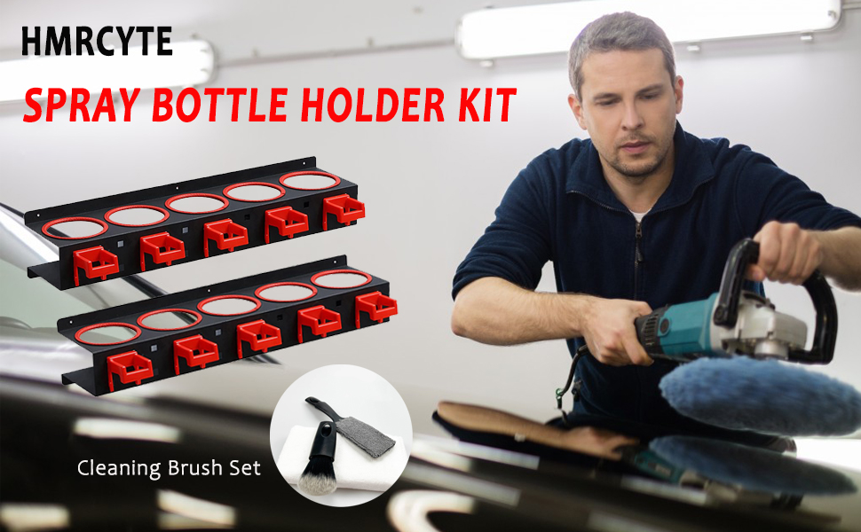 HMRCYTE WallMounted Spray Bottle Holder, 2 Pack Spray Can