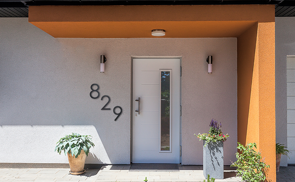 Large house Numbers for Outside Modern 20cm,Metal House Numbers Black