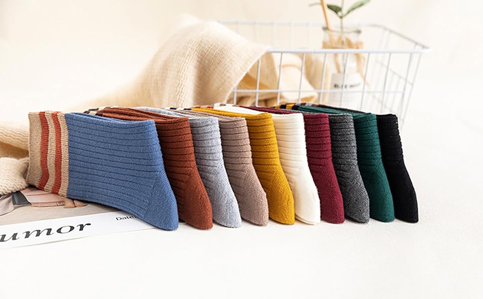 Above Ankle Crew Stretch Socks for Girls