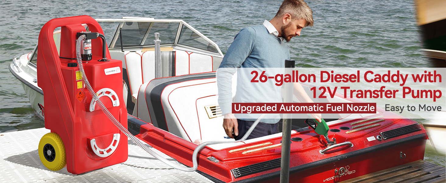 YITAMOTOR Diesel Fuel Caddy 32 Gallon, Portable Fuel Tank