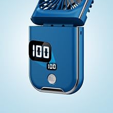 neck fan with LED Digital display