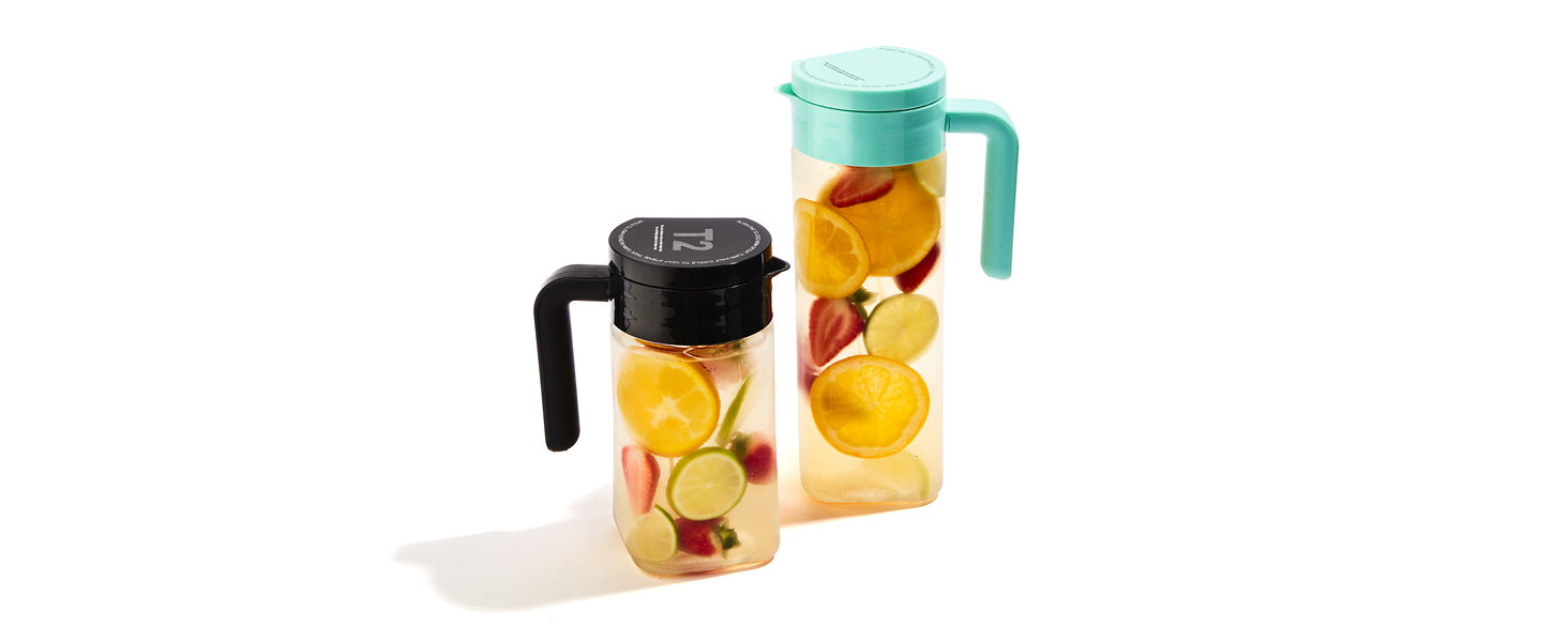 T2 Tea JugaLot Iced Tea, BPA Free, with Removable Infuser, 1.2L, Aqua