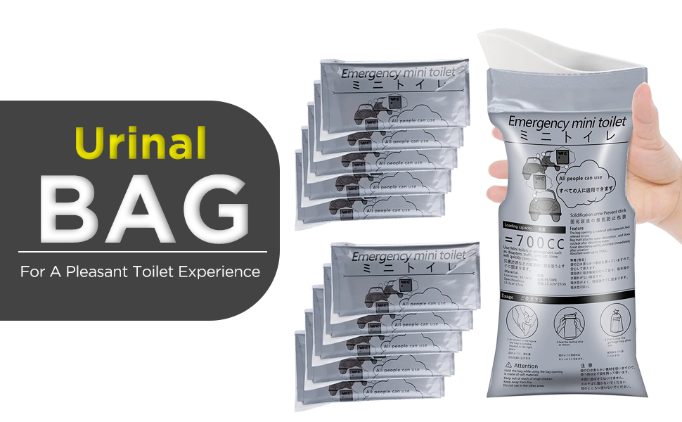 FEDORA Disposable Urine Bags,Camping Pee Bags, Disposable Urinals Vomit