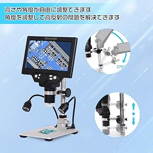 デジタル顕微鏡 マイクロスコープ USB顕微鏡 最大倍率1200X LEDライト 61rDp0bxfAL.jpg_BO30,255,255,