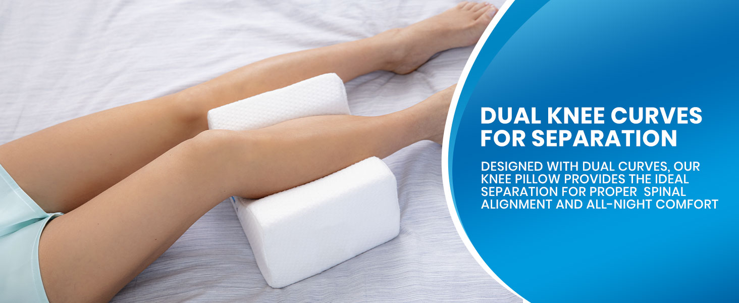 Memory Foam Leg & Knee Pillow for Side Sleepers