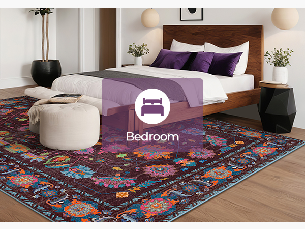 Amazon.com: Kokia Purple Living Room Area Rug Washable Non
