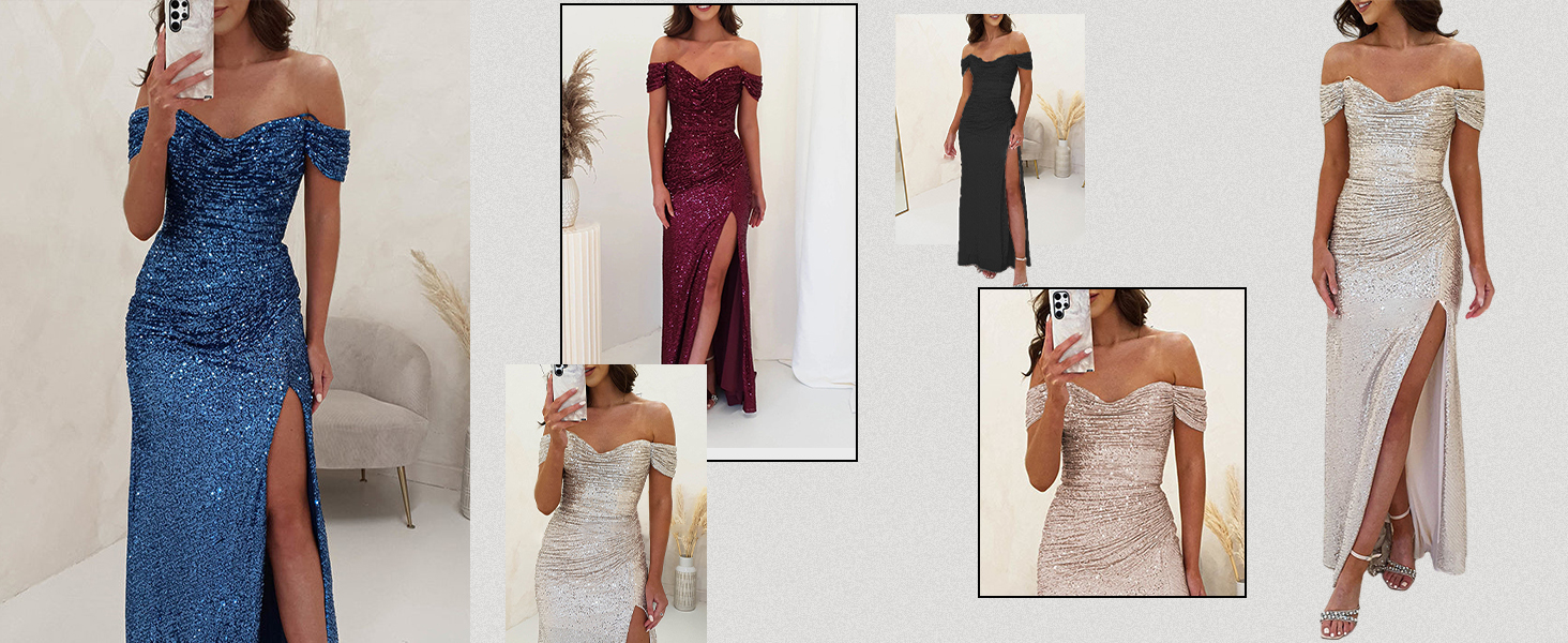 Women Mermaid Evening Maxi Dress